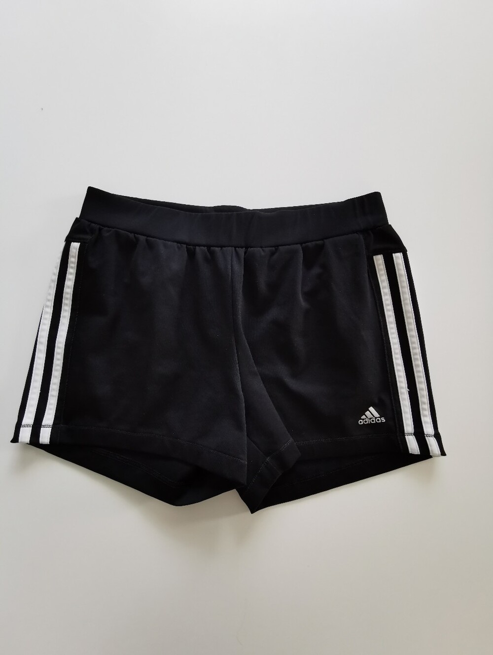 Adidas Climalite Black Iconic White Stripes Training Athletic Shorts